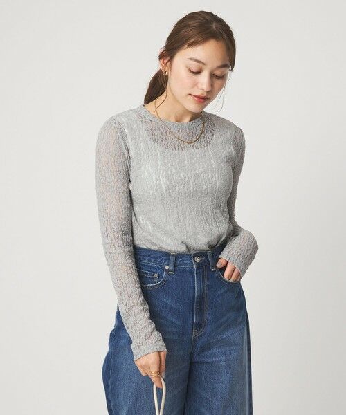 green label relaxing / グリーンレーベル リラクシング カットソー | 【WEB限定】＜at ease＞レース プルオーバー カットソー | 詳細28