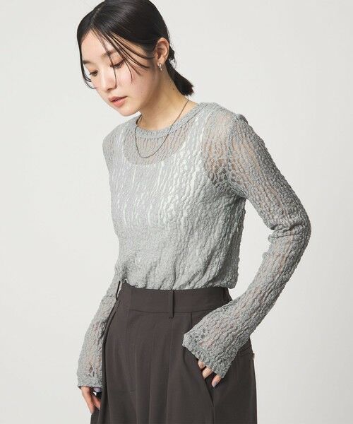 green label relaxing / グリーンレーベル リラクシング カットソー | 【WEB限定】＜at ease＞レース プルオーバー カットソー | 詳細23