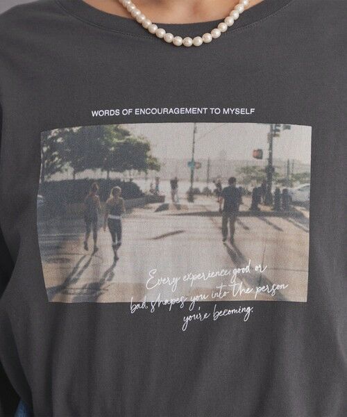 at ease＞フォトプリント ロングスリーブ Tシャツ （カットソー