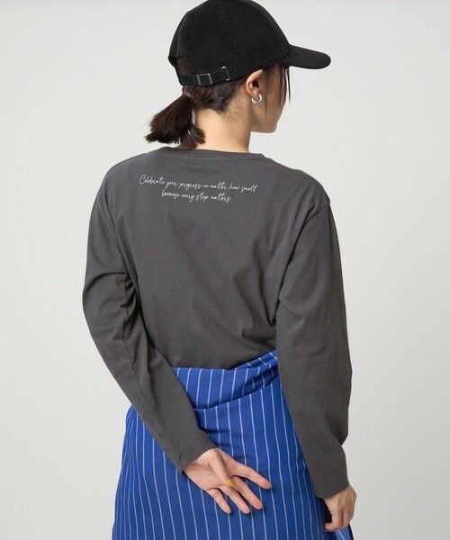 green label relaxing / グリーンレーベル リラクシング カットソー | 【WEB限定】＜at ease＞フォトプリント ロングスリーブ Tシャツ | 詳細2
