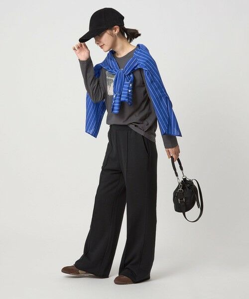 green label relaxing / グリーンレーベル リラクシング カットソー | 【WEB限定】＜at ease＞フォトプリント ロングスリーブ Tシャツ | 詳細4