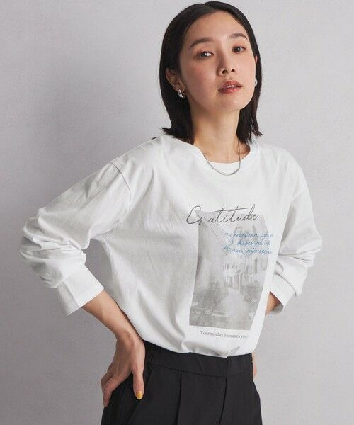 green label relaxing / グリーンレーベル リラクシング カットソー | 【WEB限定】＜at ease＞フォトプリント ロングスリーブ Tシャツ | 詳細13