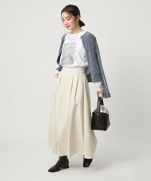 green label relaxing / グリーンレーベル リラクシング カットソー | 【WEB限定】＜at ease＞フォトプリント ロングスリーブ Tシャツ | 詳細11