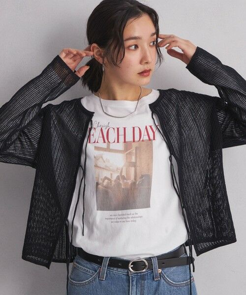 green label relaxing / グリーンレーベル リラクシング カットソー | 【WEB限定】＜at ease＞フォトプリント ロングスリーブ Tシャツ | 詳細22