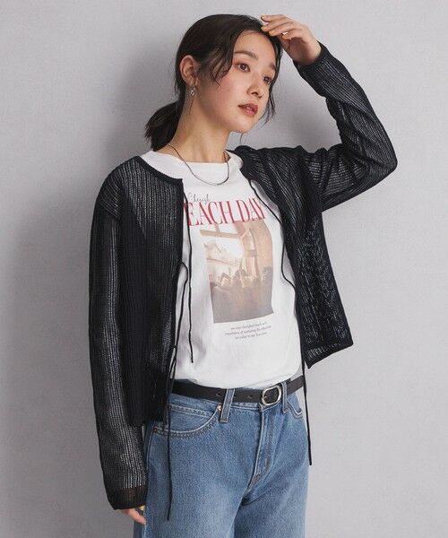 green label relaxing / グリーンレーベル リラクシング カットソー | 【WEB限定】＜at ease＞フォトプリント ロングスリーブ Tシャツ | 詳細23