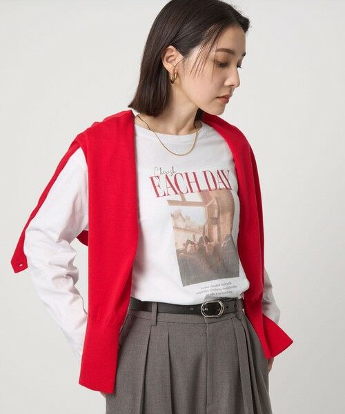 green label relaxing / グリーンレーベル リラクシング カットソー | 【WEB限定】＜at ease＞フォトプリント ロングスリーブ Tシャツ | 詳細19