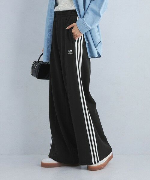 green label relaxing/グリーンレーベル リラクシング <adidas Originals>スリーストライプス ルーズ フレンチテリー ワイドレッグ パンツ BLACK S green label relaxing/グリーンレーベル リラクシング <adidas Originals>スリーストライプス ルーズ フレンチテリー ワイドレッグ パンツ BLACK S