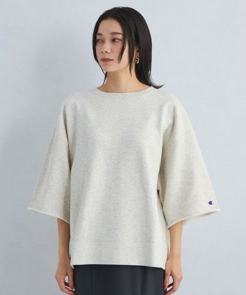 セール】 【別注】＜Champion＞6分袖 スウェット プルオーバー