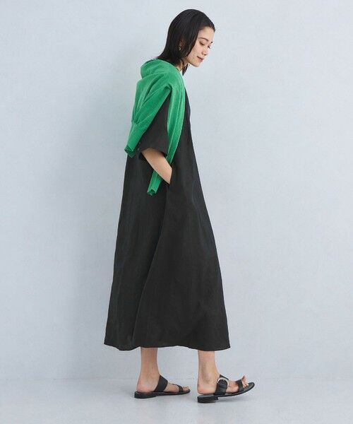 green label relaxing / グリーンレーベル リラクシング ロング・マキシ丈ワンピース | ［size SHORTあり］フレンチリネン シャツ ワンピース | 詳細2