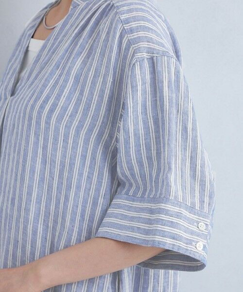 green label relaxing / グリーンレーベル リラクシング ロング・マキシ丈ワンピース | ［size SHORTあり］フレンチリネン シャツ ワンピース | 詳細20