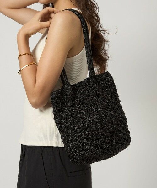 green label relaxing/グリーンレーベル リラクシング メタリックヤーン レーシー トートバッグ BLACK FREE green label relaxing/グリーンレーベル リラクシング メタリックヤーン レーシー トートバッグ BLACK FREE