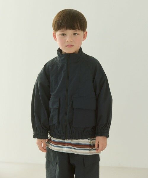 green label relaxing/グリーンレーベル リラクシング シャカシャカ ブルゾン / キッズ 100cm-130cm - 撥水・UVカット - NAVY 110cm green label relaxing/グリーンレーベル リラクシング シャカシャカ ブルゾン / キッズ 100cm-130cm - 撥水・UVカット - NAVY 110cm