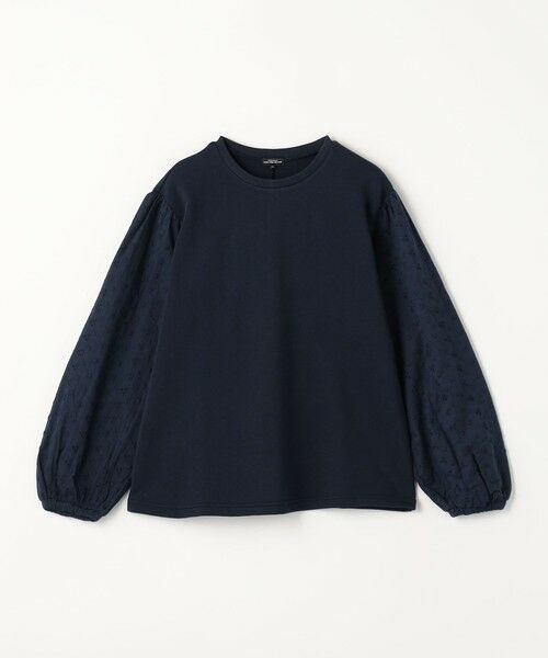 green label relaxing/グリーンレーベル リラクシング 裏毛×ローン レース プルオーバー / キッズ 140cm-160cm NAVY 150cm green label relaxing/グリーンレーベル リラクシング 裏毛×ローン レース プルオーバー / キッズ 140cm-160cm NAVY 150cm