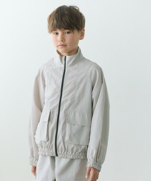 green label relaxing/グリーンレーベル リラクシング シャカシャカ ブルゾン / キッズ 140cm-160cm - 撥水・UVカット - LT. GRAY 140cm green label relaxing/グリーンレーベル リラクシング シャカシャカ ブルゾン / キッズ 140cm-160cm - 撥水・UVカット - LT. GRAY 140cm