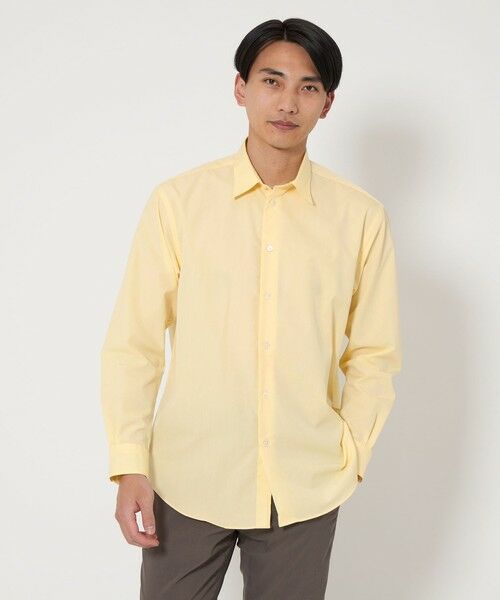 green label relaxing/グリーンレーベル リラクシング コットン 100/2 ブロード レギュラーカラー シャツ -イージーアイロン- YELLOW L green label relaxing/グリーンレーベル リラクシング コットン 100/2 ブロード レギュラーカラー シャツ -イージーアイロン- YELLOW L