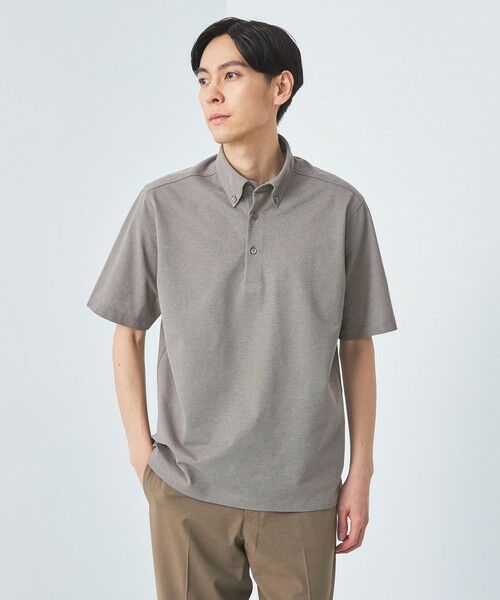 green label relaxing/グリーンレーベル リラクシング DUADRY CLEAN バーズアイ ボタンダウン ポロシャツ -吸水速乾・抗菌- MD. BROWN L green label relaxing/グリーンレーベル リラクシング DUADRY CLEAN バーズアイ ボタンダウン ポロシャツ -吸水速乾・抗菌- MD. BROWN L