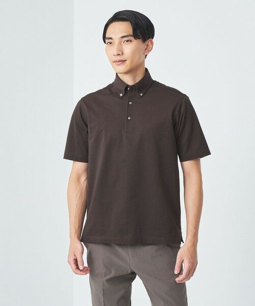 green label relaxing/グリーンレーベル リラクシング DUADRY CLEAN バーズアイ ボタンダウン ポロシャツ -吸水速乾・抗菌- DK. BROWN XXL green label relaxing/グリーンレーベル リラクシング DUADRY CLEAN バーズアイ ボタンダウン ポロシャツ -吸水速乾・抗菌- DK. BROWN XXL