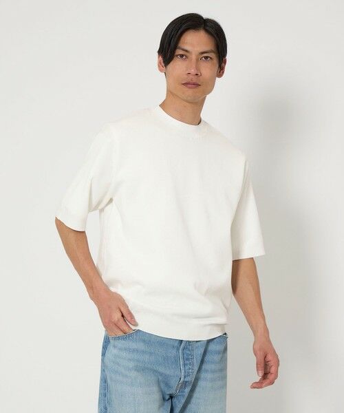 green label relaxing/グリーンレーベル リラクシング A+ リネンミックス ミラノ クルーネック 半袖 ニット WHITE L green label relaxing/グリーンレーベル リラクシング A+ リネンミックス ミラノ クルーネック 半袖 ニット WHITE L