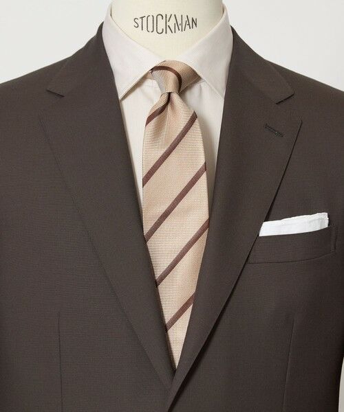 green label relaxing/グリーンレーベル リラクシング GLR シルク2 8.0cm ストライプ4 ネクタイ BEIGE FREE green label relaxing/グリーンレーベル リラクシング GLR シルク2 8.0cm ストライプ4 ネクタイ BEIGE FREE