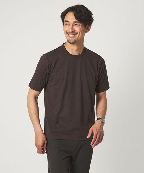 green label relaxing / グリーンレーベル リラクシング Tシャツ | 【WEB限定】JUST fit ジャケイン T 半袖 Tシャツ カットソー -吸水速乾・抗菌-（DK.BROWN）