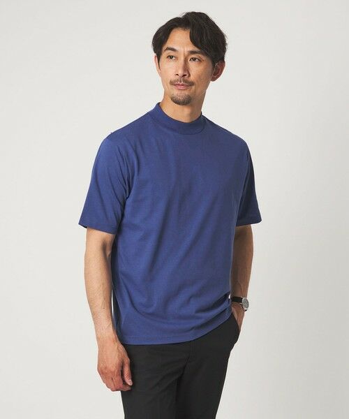 green label relaxing / グリーンレーベル リラクシング Tシャツ | 【WEB限定】JUST fit デイリー モック 半袖 Ｔシャツ カットソー -吸水速乾・抗菌-（ROYAL）