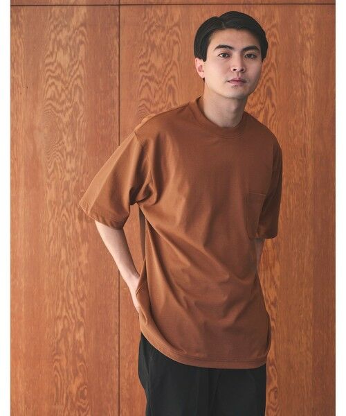 green label relaxing/グリーンレーベル リラクシング ドライ ジャージ クルーネック Tシャツ -吸水速乾- MD. BROWN M green label relaxing/グリーンレーベル リラクシング ドライ ジャージ クルーネック Tシャツ -吸水速乾- MD. BROWN M