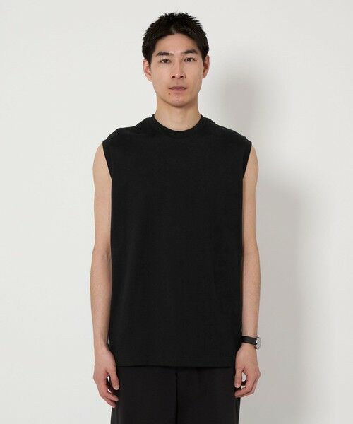 green label relaxing / グリーンレーベル リラクシング Tシャツ | ＜Hanes＞クロ ノースリーブ Tシャツ | 詳細2