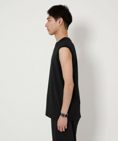 green label relaxing / グリーンレーベル リラクシング Tシャツ | ＜Hanes＞クロ ノースリーブ Tシャツ | 詳細3