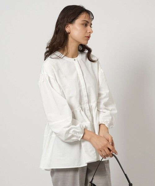 ♡ページ セール】 【WEB限定】＜at ease＞ペプラム ブラウス （シャツ