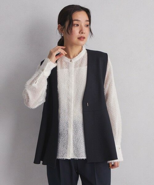green label relaxing/グリーンレーベル リラクシング 【WEB限定】<at ease>ジャカード ペプラム ブラウス OFF WHITE FREE green label relaxing/グリーンレーベル リラクシング 【WEB限定】<at ease>ジャカード ペプラム ブラウス OFF WHITE FREE