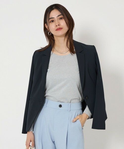 green label relaxing/グリーンレーベル リラクシング ラメ スクープネック プルオーバー カットソー LT. GRAY FREE green label relaxing/グリーンレーベル リラクシング ラメ スクープネック プルオーバー カットソー LT. GRAY FREE