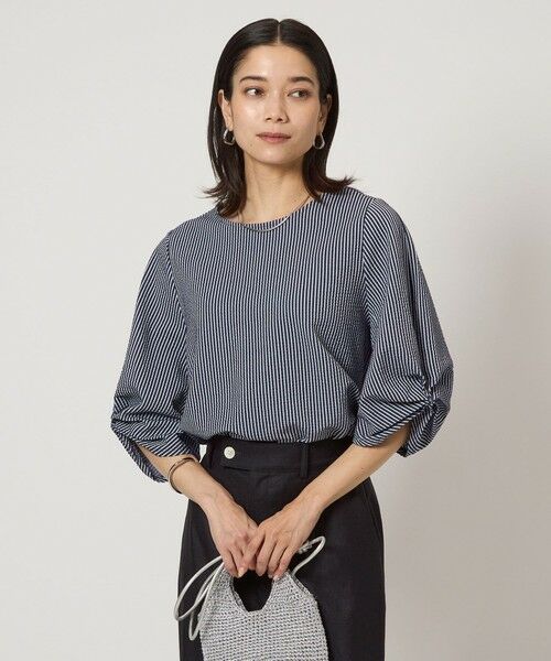 green label relaxing/グリーンレーベル リラクシング サッカー タックスリーブ プルオーバー カットソー -UVカット- COBALT FREE green label relaxing/グリーンレーベル リラクシング サッカー タックスリーブ プルオーバー カットソー -UVカット- COBALT FREE