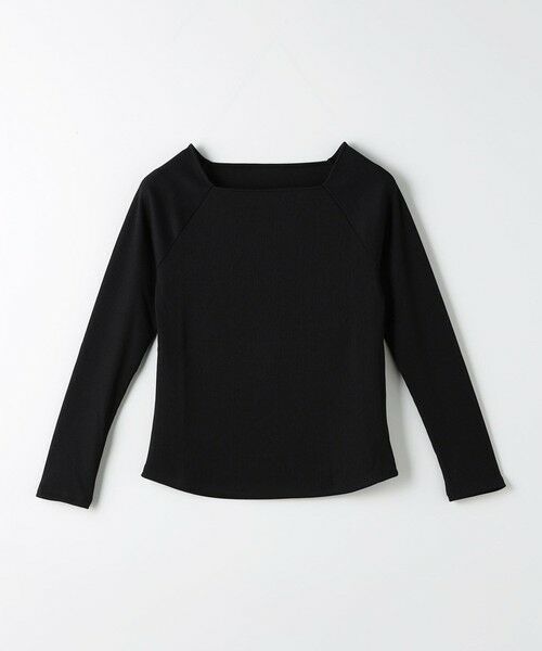 green label relaxing/グリーンレーベル リラクシング ニットライク スクエアネック プルオーバー カットソー BLACK FREE green label relaxing/グリーンレーベル リラクシング ニットライク スクエアネック プルオーバー カットソー BLACK FREE