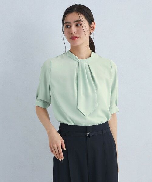 グリーンレーベルリラクシング　フレンチスリーブ ブラウス UNITED ARROWS green label relaxing｜フリルネック フレンチ