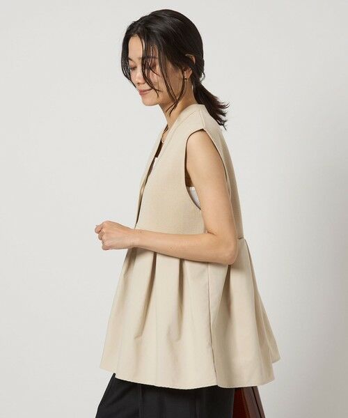 green label relaxing / グリーンレーベル リラクシング ベスト | ドッキング ペプラム ニット ジレ -ウォッシャブル- | 詳細5