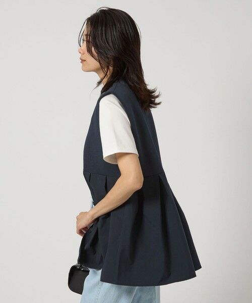 green label relaxing / グリーンレーベル リラクシング ベスト | ドッキング ペプラム ニット ジレ -ウォッシャブル- | 詳細11