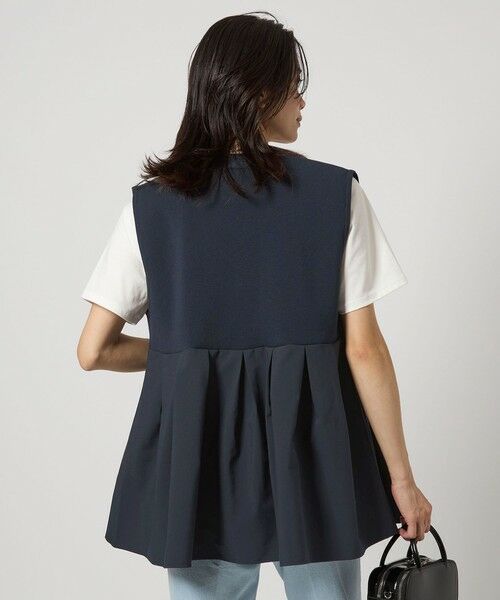 green label relaxing / グリーンレーベル リラクシング ベスト | ドッキング ペプラム ニット ジレ -ウォッシャブル- | 詳細12