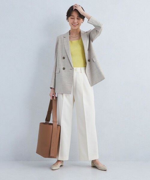 【美品】ライトカチリラ　ダブルジャケット green label relaxing（グリーンレーベルリラクシング）の