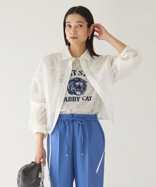 green label relaxing/グリーンレーベル リラクシング ドロスト シアー シャツ WHITE FREE green label relaxing/グリーンレーベル リラクシング ドロスト シアー シャツ WHITE FREE