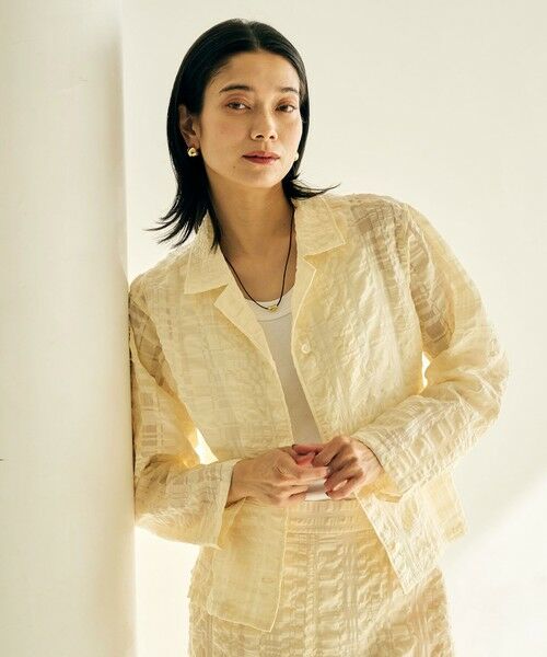 green label relaxing/グリーンレーベル リラクシング <SEASONAL COLLECTION>ジャカード チェック シャツ NATURAL FREE green label relaxing/グリーンレーベル リラクシング <SEASONAL COLLECTION>ジャカード チェック シャツ NATURAL FREE