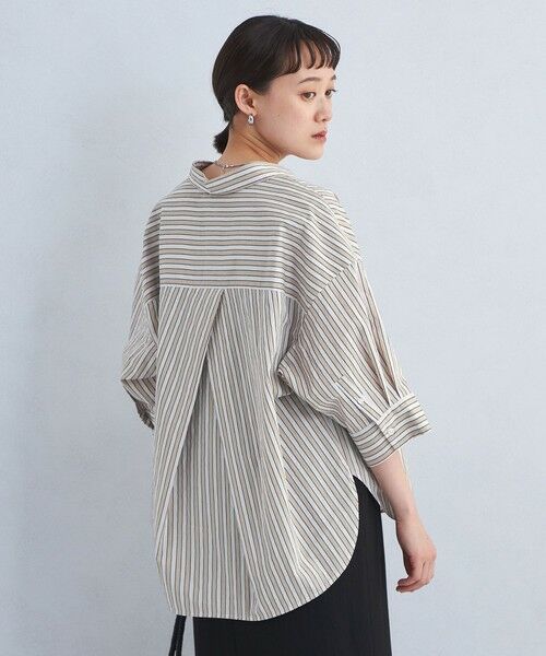 green label relaxing/グリーンレーベル リラクシング ストライプ ドルマン シャツ BEIGE FREE green label relaxing/グリーンレーベル リラクシング ストライプ ドルマン シャツ BEIGE FREE