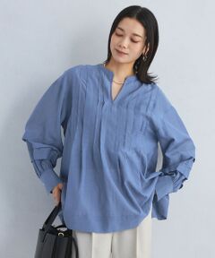 「green label relaxing」 半袖ブラウス FREE ターコイズブルー レディース green label relaxing ブラウス シャツ 「size SHORTあり
