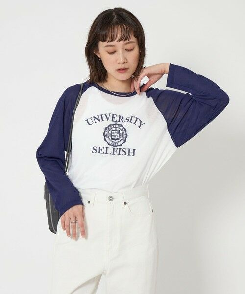 green label relaxing/グリーンレーベル リラクシング ベースボール ロング Tシャツ NAVY FREE green label relaxing/グリーンレーベル リラクシング ベースボール ロング Tシャツ NAVY FREE
