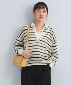 green label relaxing / グリーンレーベル リラクシング ニット・セーター | メッシュ スキッパー ニット プルオーバー -ウォッシャブル-