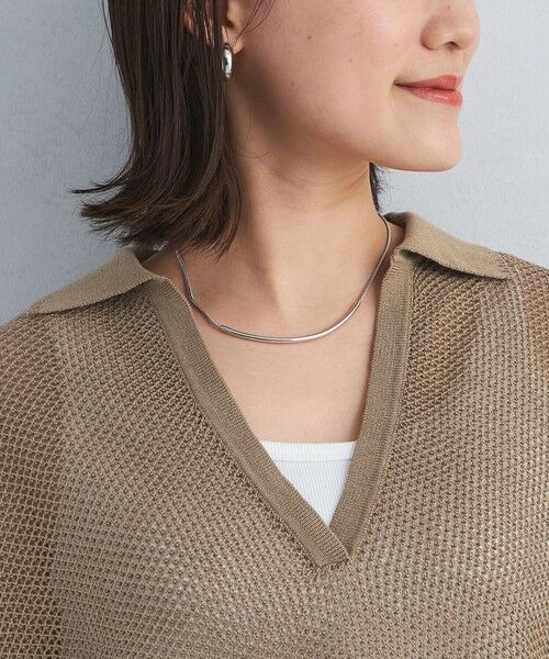 green label relaxing / グリーンレーベル リラクシング ニット・セーター | メッシュ スキッパー ニット プルオーバー -ウォッシャブル- | 詳細14