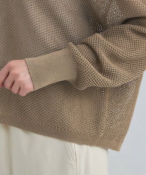 green label relaxing / グリーンレーベル リラクシング ニット・セーター | メッシュ スキッパー ニット プルオーバー -ウォッシャブル- | 詳細15