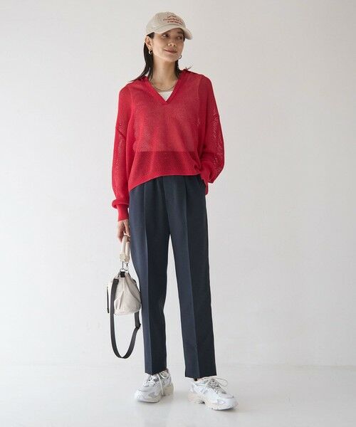 green label relaxing / グリーンレーベル リラクシング ニット・セーター | メッシュ スキッパー ニット プルオーバー -ウォッシャブル- | 詳細17