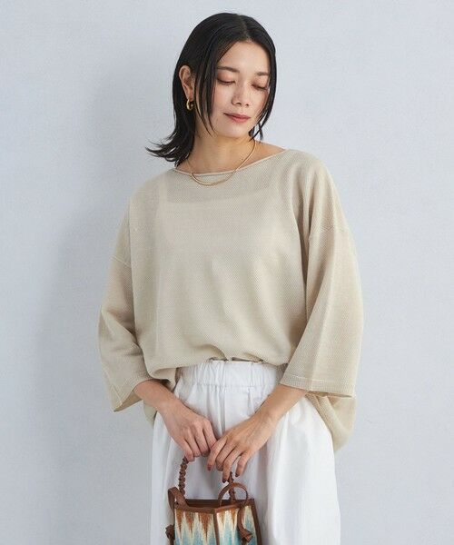 green label relaxing/グリーンレーベル リラクシング ラミー ルージー ニット プルオーバー -ウォッシャブル- NATURAL FREE green label relaxing/グリーンレーベル リラクシング ラミー ルージー ニット プルオーバー -ウォッシャブル- NATURAL FREE