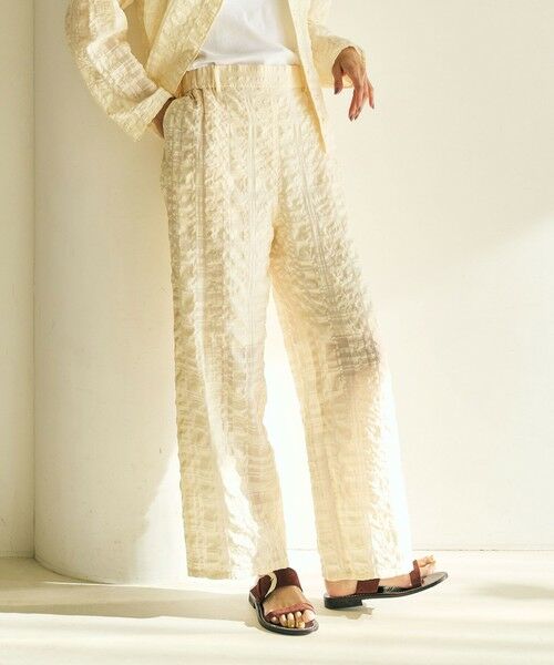 green label relaxing/グリーンレーベル リラクシング <SEASONAL COLLECTION>ジャカード チェック パンツ NATURAL FREE green label relaxing/グリーンレーベル リラクシング <SEASONAL COLLECTION>ジャカード チェック パンツ NATURAL FREE