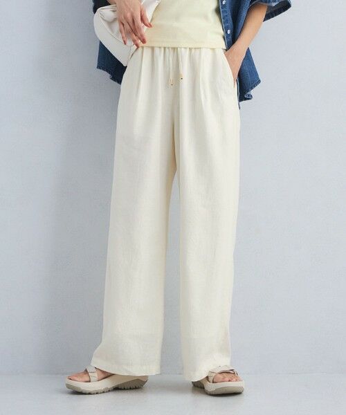 ショップレビュー ランキング size SHORT/TALLあり］BREEZE LINEN ブリーズリネン ワイド パンツ